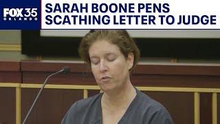 Sarah Boone pens scathing letter to judge who sentenced her to life in boyfriend’s suitcase death