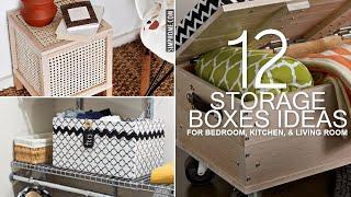 12 DIY Storage Boxes for the Bedroom, Kitchen, and Living Room