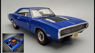 1970 Dodge Charger Hemi R/T 1/25 Scale Model Kit Build How To Assemble Paint Interior Engine Chassis