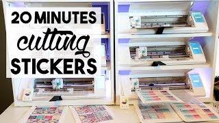 Running an Etsy Sticker Shop | 20 Minutes of Cutting Stickers