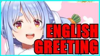 【Hololive】Pekora's New English Greeting【Eng Sub】