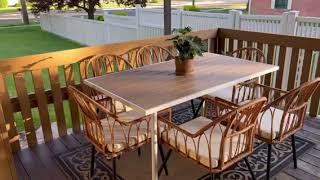 YITAHOME 7 Pieces Outdoor Patio #DiningTableSet, Rattan Wicker Patio Dining Chair & Table Set