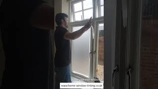 Frosted Glass Effect Window Film Installation #homeimprovement #relaxing