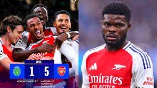 THOMAS PARTEY IS TRENDING AFTER SPORTING CP 1-5 ARSENAL, UEFA CHAMPIONS LEAGUE NIGHT