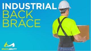 BraceAbility Industrial Work Back Brace for Warehouse Workers, Carpenters, Movers, & Landscapers