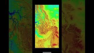 Idaho and Western Montana Elevation - Rocky Mountains #geography #shorts #map