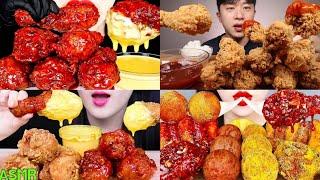 ASMR Korean Fried Chicken Mukbang Compilation | Fried Chicken Asmr | Satisfying eating sounds