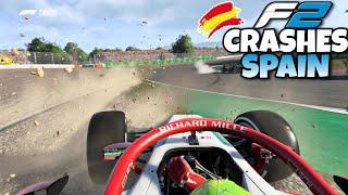 REALISTIC F2 CRASHES SPAIN!