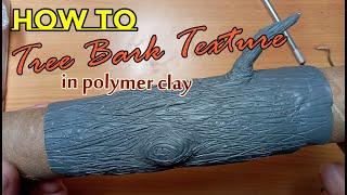 How to sculpt_Tree Bark texture in polymer clay | Life of Clay