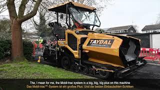 Erfahrungsbericht eines Kunden: Cat® AP555 Asphaltfertiger (Taydal Surfacing LTD, London, UK)