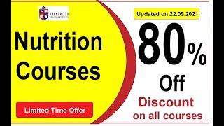 Nutrition courses online, Nutrition Courses, Limited Time Offer, 80% off on all Courses