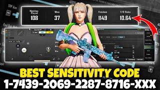 NEW UPDATE 3.7  BEST SENSITIVITY CODE + CONTROL SETTINGS PUBG MOBILE/BGMI