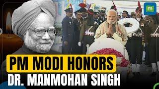 PM Modi Pays Final Tribute to Dr. Manmohan Singh at Nigambodh Ghat