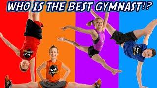 Who is the Best Gymnast Part 2! Sis vs Bros Challenge!