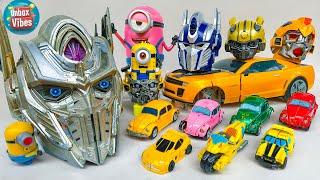 Satisfying Unboxing: Chevy Camaro BUMBLEBEE vs MINIONS Toys – Transformers Masterpiece! Unbox Vibes