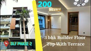 Luxurious 3Bhk Builder Floor In Gurgaon With Terrace ! 200 Sq.Yard Dlf Phase-2 ! Gurgaon Mg Road !