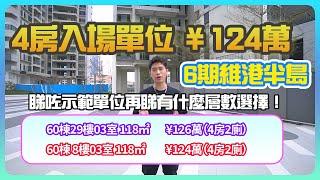 【2023-維港半島 】6期維港灣4房入場單位 ¥124萬 睇咗示範單位再睇有什麼層數選擇！ 118㎡  #十里銀灘  #十里銀灘維港半島