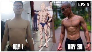 Molting within 30 days using SAITAMA'S WORKOUT ROUTINE, ONEPUNCH MAN Challenge | BODY TRANSFORMATION