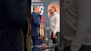 Zhilei Zhang MOCKS Joe Joyce EYE injury at STARE DOWN in press conference!