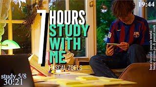 LIVE | 7-HOUR study with me  rain sounds & pomodoro timer 60 & 10