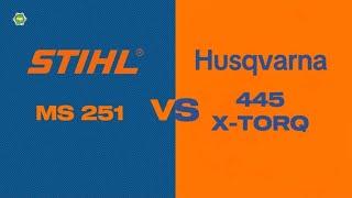 STIHL MS 251 VS Husqvarna 445 / which one is better / hangisi daha iyi #chainsaw