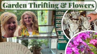 THRIFT with US for Unique Garden Decor // Flower Shopping and Coffee too!!