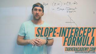 Putting Points in Slope Intercept Form y=mx+b FOR FUN // TARVER ACADEMY MATH