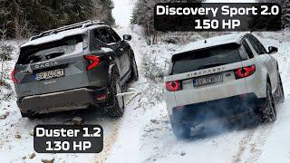 Dacia Duster 2025 Snow Off Road vs Land Rover Discovery Sport