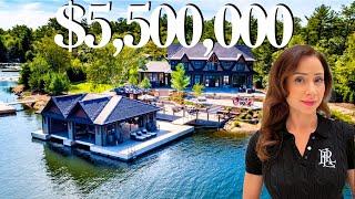 Inside A $5.5 MILLION STUNNING Georgian Bay Cottage With a BOATHOUSE