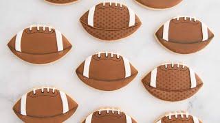 Decorated American Football Cookies 