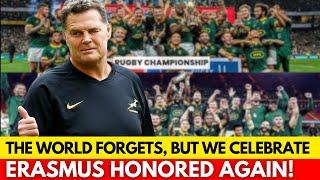 WORLD CUP HERO RASSIE ERASMUS AWARDED FOR NATION BUILDING AND RUGBY BRILLIANCE | SPRINGBOKS NEWS