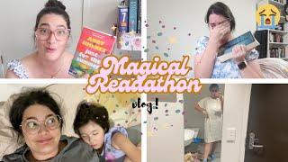 a belated magical readathon vlog feat. a hospital visit, trying american snacks & jellycat unboxing!