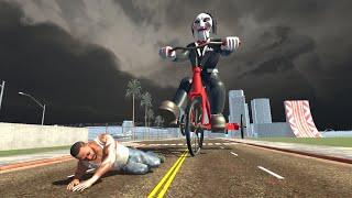 Franklin Fight Billy The Cursed Puppet In Indian Bike Driving 3D