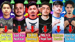 Why Nofear Left Horaa Esports| Cr7 Horaa Sad For Nofear |Rulz Is Underdogs? |PMSL N/A 2 Nepali Team