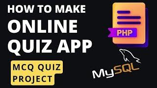 Online Quiz System Website PHP | Quiz MCQ App PHP MySQL