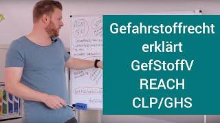 Gefahrstoffrecht- CLP u. REACH Verordnung, Chemikaliengesetz, Gefahrstoffverordnung- TRGS- SiFa