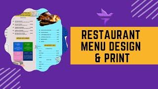 Restaurant Menu Design - Restaurant Menu - Menu Design Near me - Menu Design & Print - No 1