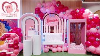 BARBIE THEME BALLOON BACKDROP | DIY BARBIE BOX