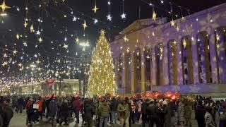 Tbilisi Protests Christmas Sci Fi - Day 41 / Illuminated Flakes Fall in With Vangelis