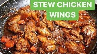 STEW CHICKEN WINGS | JAMAICAN BROWN STEW CHICKEN | DINNER IDEA