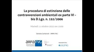 La procedura di estinzione delle contravvenzioni ambientali