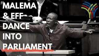 From Dance to Warning, Malema Makes Dramatic Entry to Parliament