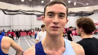 Kenneth Rooks after 7:42 3k pb in professional debut at 2024 BU Terrier