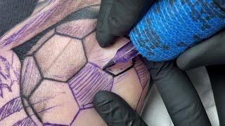 Football or Soccer? Time lapse tattoo