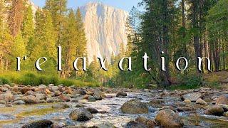 Merced River Relaxation at Yosemite National Park in 4K