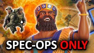 I Conquered The World With ONLY Recon Units As Babylon By Building Spec-ops ON DEITY