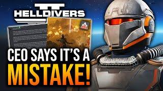 Helldivers 2 - CEO Claims They Failed, Sony News & Voices!