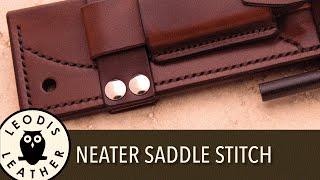 Quick Tip: Neatening up Your Saddle Stitch