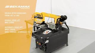 BMS 230DG - BMSY 230DG - BMSY 230DGH DOUBLE MITER BANDSAWS #bandsaw #mitercutting #bekamak