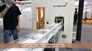 ZODE Inter-Fold Facial Tissue hand Hand Towel Production Line with Half-Fold